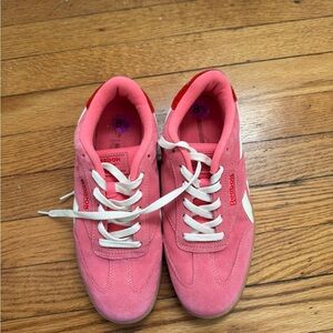 Reebok Women's Pink Suede Sneakers